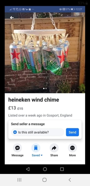 Facebook tat. Nothing like the sound of a windchime