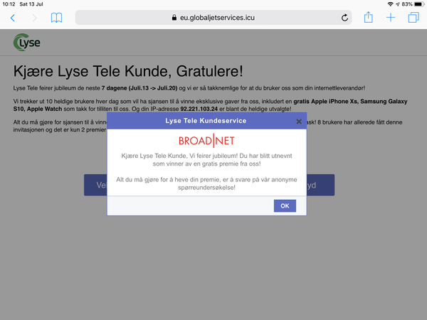 Pop up every few seconds