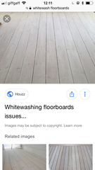 Whitewashing floorboards