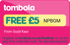 Tombola free £5 codes