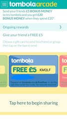 Tombola free £5 codes