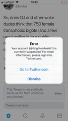 Brighton ReSisters suspended from Twitter