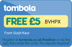 Tombola free £5 codes