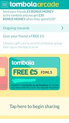 Tombola free £5 codes