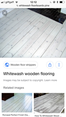 Whitewashing floorboards