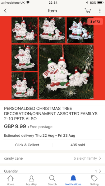 Personalised Tree Decorations