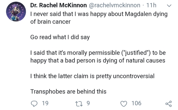 TRA publicly gloats about terminally ill young woman’s diagnosis and impending death