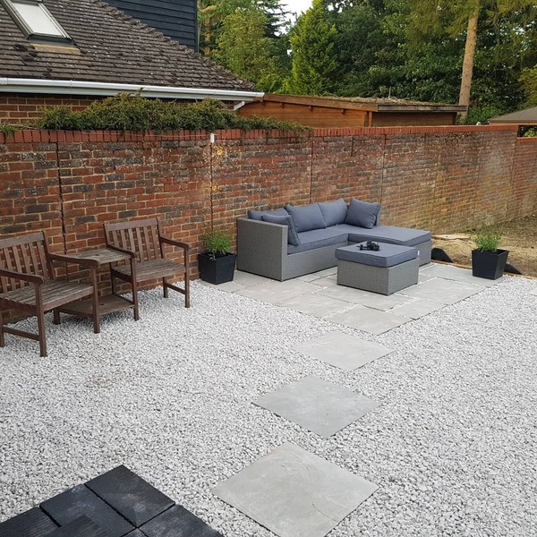 Best stone to use for a temporary patio?