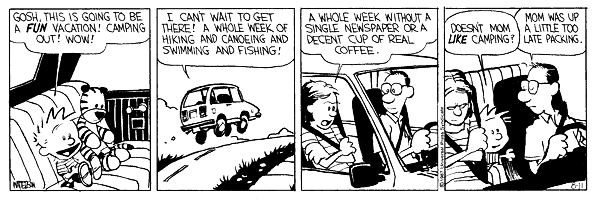 To wonder why people enjoy camping