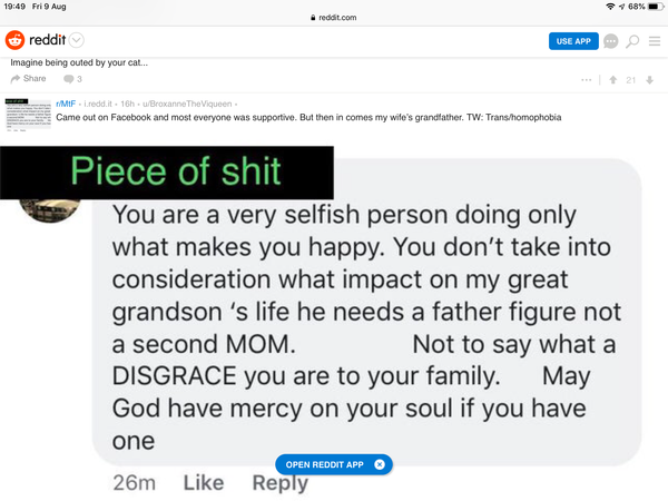 Bragging about hitting women