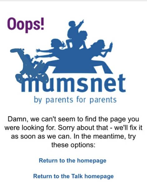 to think the Mumsnet 'oops' logo is distasteful?