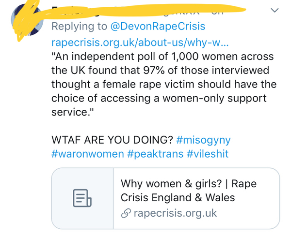 **Solution** 'CIS' women and transwoman form a class together