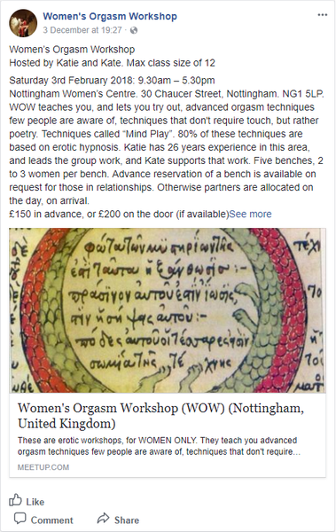 Nottingham Women's Centre events are for all self-identifying women