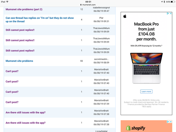 Mumsnet site problems (part 2)