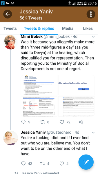 Yaniv has a complete meltdown with death threats.