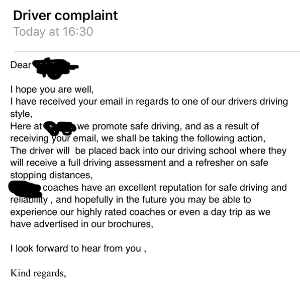 What do you think of this complaint response