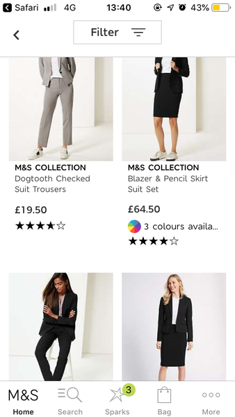 Women's suits.