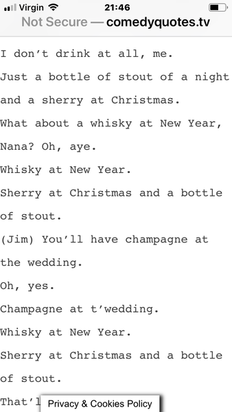 To be blindsided by doctor's comments about my alcohol consumption?