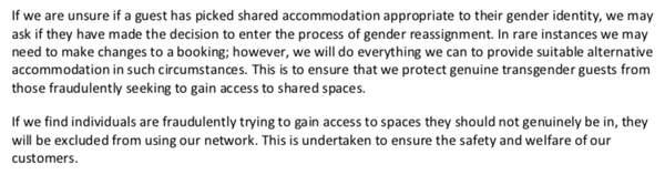Shocked by YHA transgender policy wording