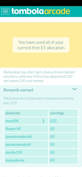 Tombola free £5 codes