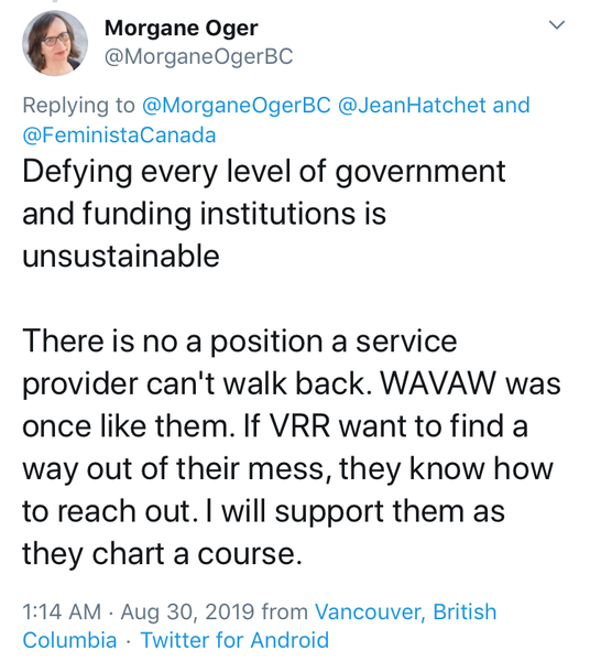 The 24 year harassment of  the Vancouver rape relief and women's shelter
