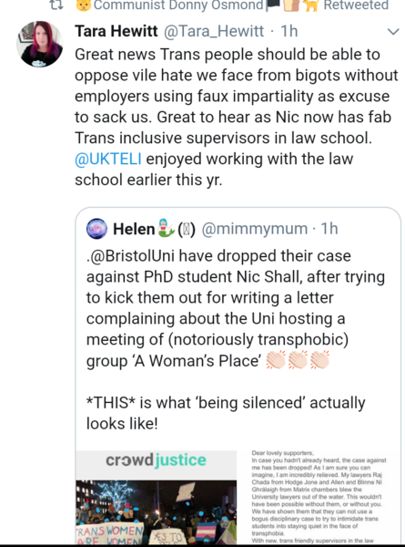 Uni of Bristol disciplinary hearing - professor speaks out
