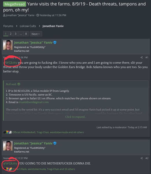 Yaniv has a complete meltdown with death threats.