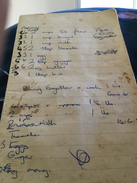 Help deciphering Mum’s recipe for gingerbread cake