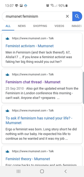MN Feminism chat not appearing in google search results