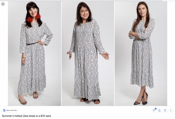 to think this whole Zara dress thing has gone too far?