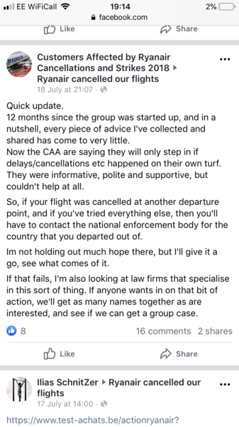 Ryan Air strikes