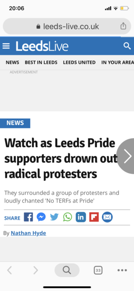 Shocking behaviour towards lesbians at Leeds 'pride' today