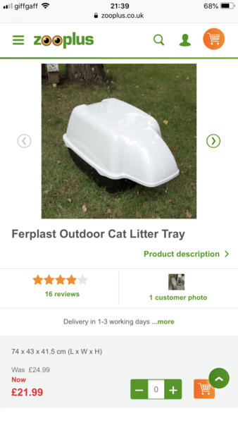 Celebrating no more litter trays...