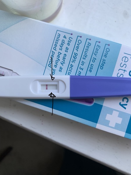 Pregnancy test faint line