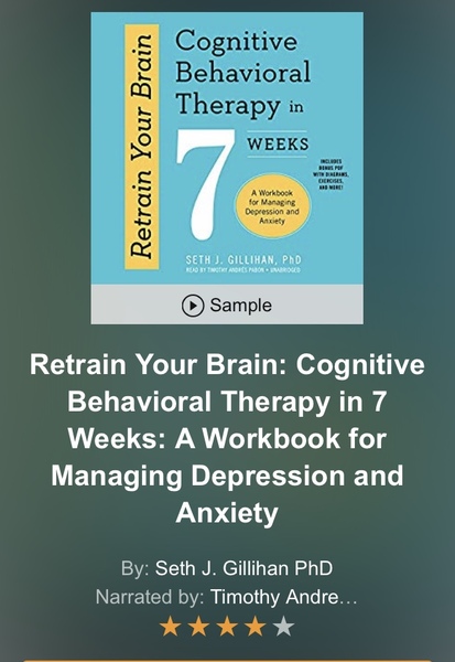 Free audible book CBT managing depression and anxiety