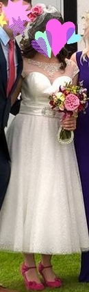 Did you have a tea length wedding dress?...