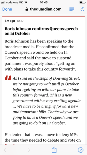 Permission sought to suspend parliament!