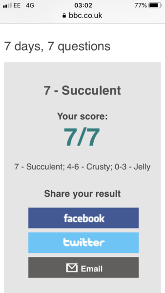 I scored 7/7!