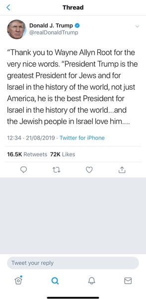 So apparently the Jews of Israel think of Donald Trump as the second coming of Jesus...