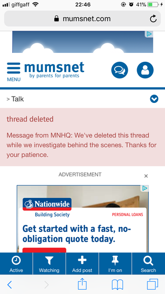 Where has a thread gone?