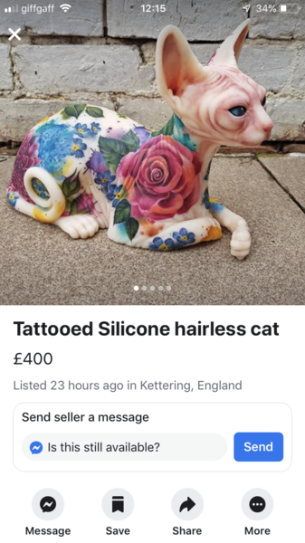 Expensive hideous Facebook tat