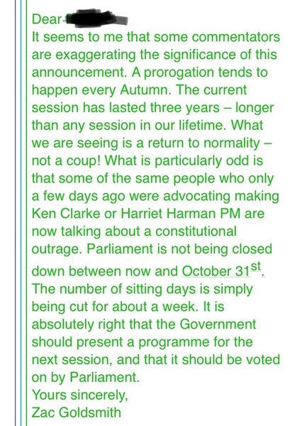 Westminstenders: Prorogation