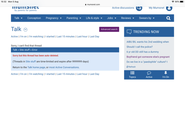 Mumsnet site problems