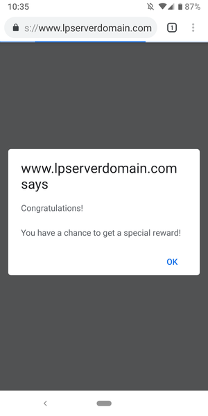 Spam redirects