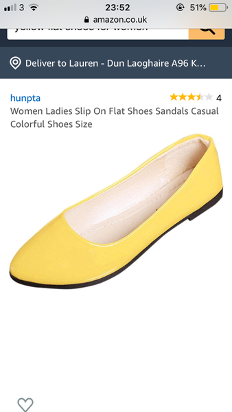 Bargain hunters - yellow shoes