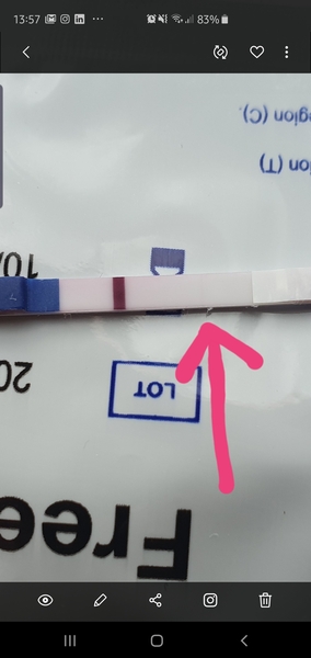 Can anyone else see a line or am I imaginging things?