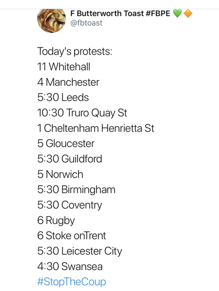 Protests against Brexit.*title edited by MNHQ at OP's request*