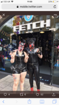Pup play fans dance for children at Pride