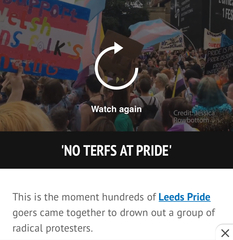 Shocking behaviour towards lesbians at Leeds 'pride' today