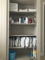 Storing linens